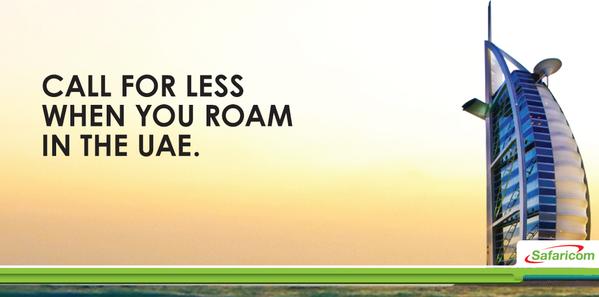 Safaricom Kenya Reduced Roaming rates UAE JUUCHINI