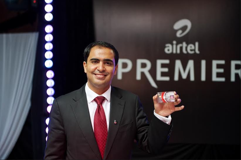 Airtel Kenya CEO Adil El Youssefi Displays Airtel Money Premier VISA Card